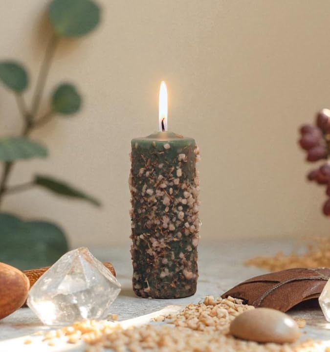 Bougie de protection verte avec sels et résines